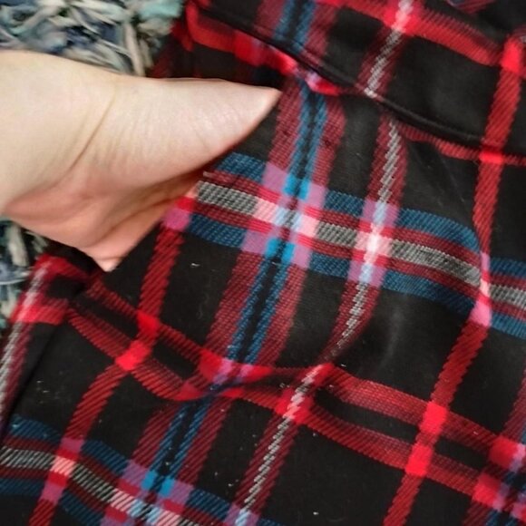 Plaid Leggings Pants Black Red Blue SO Punk - Picture 4 of 6